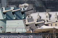 Gun Turrets on the HMS Belfast in London