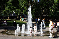 Fountain at Russell Square in London