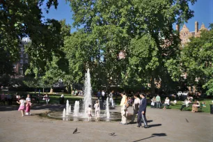 Fountain at Russell Square in London
