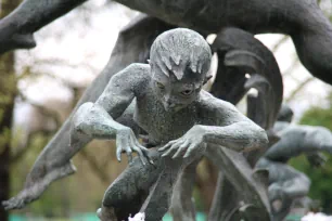 Detail of the Joy of Life Fountain in Hyde Park, London