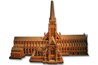 Scale model of the Old St. Paul's Cathedral in the Museum of London