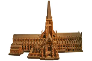 Scale model of the Old St. Paul's Cathedral in the Museum of London