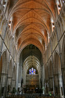 The main nave of the Southwark Cathedral in London