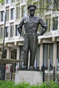 Dwight D. Eisenhower statue in front of the former US Embassy, Grosvenor Square, London