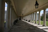 The colonnade of the Queen's House in Greenwich, London