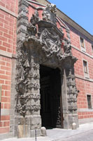 Main entrance to the Cuartel del Conde Duque in Madrid