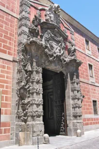 Baroque portal of the Cuartel del Conde Duque in Madrid