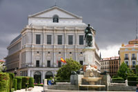 View of the Plaza de Oriente towards the Royal Theatre, Madrid