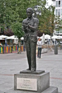 Statue of Federico García Lorca at the Plaza de Santa Ana in Madrid