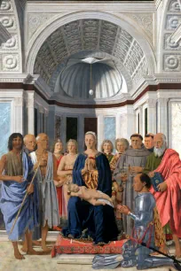 Virgin and Saints, Piero della Francesca in Pinacoteca di Brera, Milan