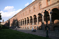 Facade of the Ca'Granda in Milan, Italy