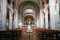 The main nave of the Sant Ambrogio church in Milan