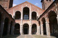 The atrium of the Sant'Ambrogio church in Milan