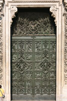 Central door of the Milan Cathedral