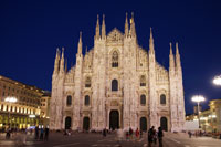 Milan Cathedral at night