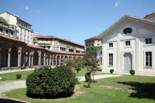 The garden of the Rotonda della Besana in Milan