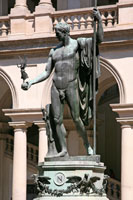 Statue of Napoleon in the courtyard of the Palazzo di Brera in Milan
