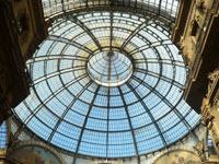 Glass dome of the Galleria Vittorio Emanuele II in Milan