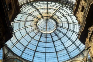 Glass dome of the Galleria Vittorio Emanuele II in Milan