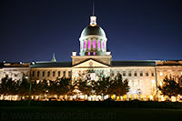 Bonsecours Market in Montreal at night