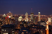 Downtown Montreal seen from Mont-Royal at night