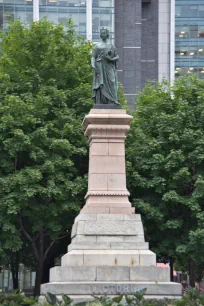 Monument to Queen Victoria on Square Victoria in Montreal