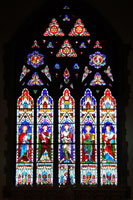 Stained glass window in the Christ Church Cathedral in Montreal
