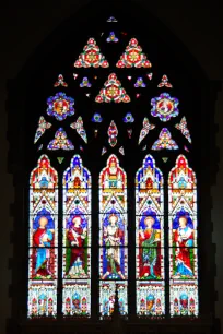 Stained-glass window in the Christ Church Cathedral in Montreal