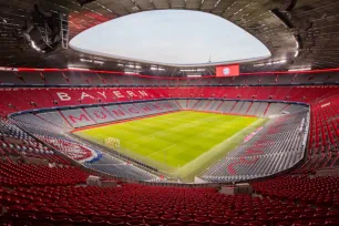 The football pitch of the Allianz Arena in Munich