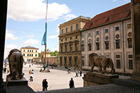 Odeonsplatz seen from the Feldherrnhalle in Munich