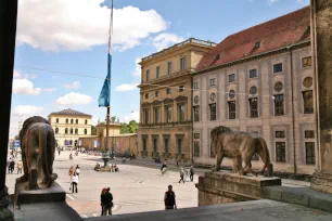 Odeonsplatz seen from the Feldherrnhalle in Munich