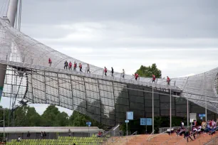 Walking on the roof of the Olympic Stadium, Munich