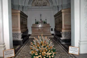 Tombs of King Maximilian II and his wife in the theatinerkirche in Munich