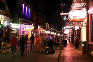 Bourbon Street at night, New Orleans