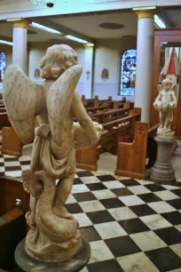 Angels holding Holy water fonts in the St. Louis Cathedral in New Orleans