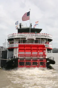 The paddlewheel of the Natchez Steamboat, New Orleans