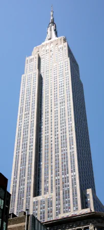 Street view of the Empire State Building, New York City