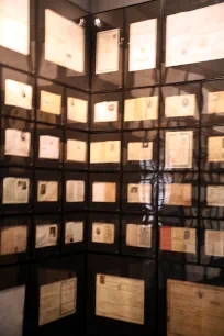 Passports in the Immigration Museum, Ellis Island, New York City