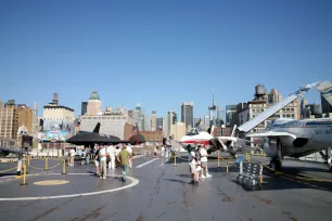 The deck of the USS Intrepid in New York City