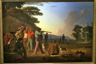 Shooting for the Beef by George Caleb Bingham at the Brooklyn Museum of Art in Brooklyn, New York City