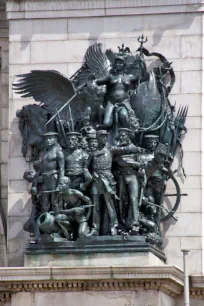 Spirit of the Navy Relief on the Soldiers' and Sailors' Monument at the Grand Army Plaza in Brooklyn, New York
