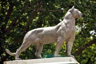 Panther statue at Prospect Park Entrance in Brooklyn, New York