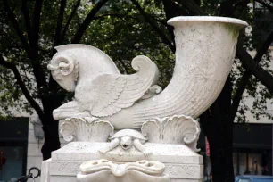 Winged ram with a cornucopia, Grand Army Plaza, New York City