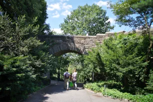 Pedestrian bridge in Fort Tryon Park, New York City