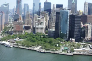 Battery Park seen from the air, New York