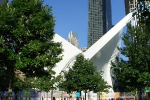 The Oculus seen from the 9/11 Memorial in New York