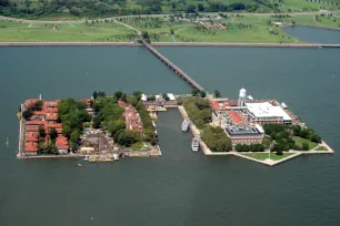 Aerial view of Ellis Island