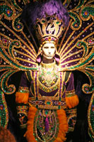 Mardi Gras costume in the Presbytere in New Orleans