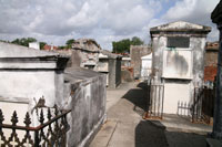 Dilapidated tombs in the St. Louis no. 1 cemetery