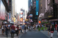 Pedestrianized zone in Times Square